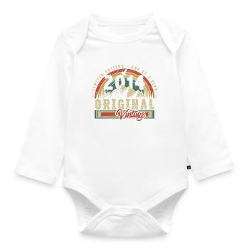 2014 Anniversaire né en 2014 Retro Vintage - Body Bébé bio manches longues - blanc - Devant