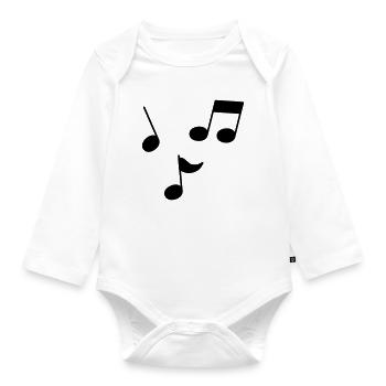 Sheet music - Organic Longsleeve Baby Bodysuit - white - Front