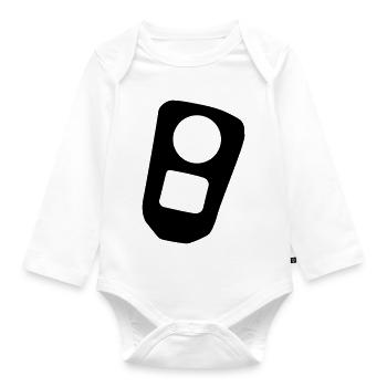Dosenlasche Dosenöffner Lasche Dose - Baby Bio-Langarm-Body - Weiß - Vorne