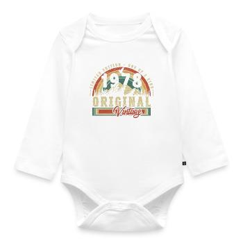 1978 Birthday born in 1978 Retro Vintage - Organic Longsleeve Baby Bodysuit - white - Front