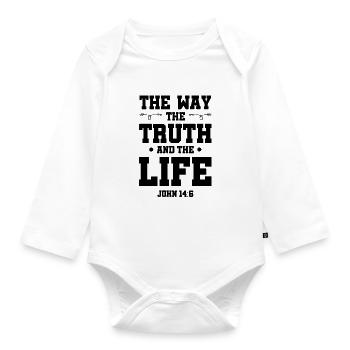 La façon de vivre la vérité - Body Bébé bio manches longues - blanc - Devant
