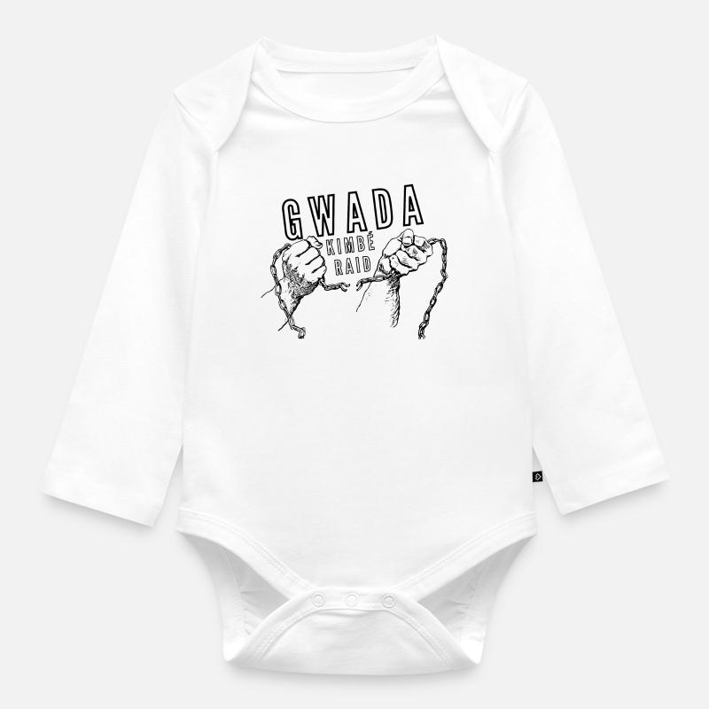 gwada - Body Bébé bio manches longues - blanc