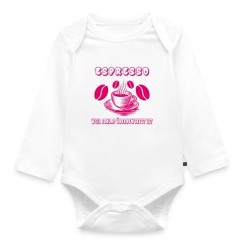 Espresso Design - Baby Bio-Langarm-Body - Weiß - Vorne