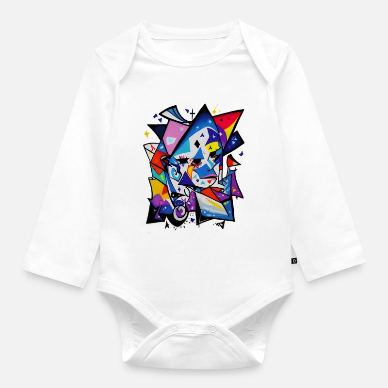 Graffiti - Body Bébé bio manches longues - blanc