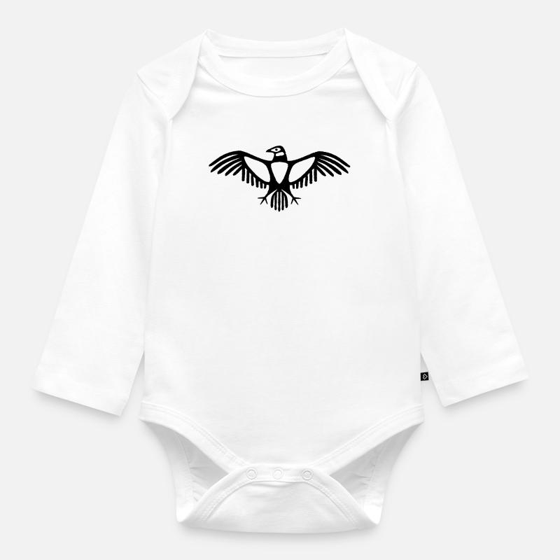 Emblème Condor - Body Bébé bio manches longues - blanc