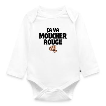 bagarre, bagarreur, coup de poing - Body Bébé bio manches longues - blanc - Devant