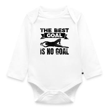 Das beste Tor ist kein Tor zu kassieren - Baby Bio-Langarm-Body - Weiß - Vorne