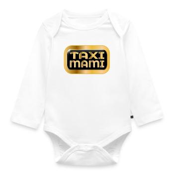 AUTOFAHRERIN MUTTER - TAXI MAMI - Baby Bio-Langarm-Body - Weiß - Vorne