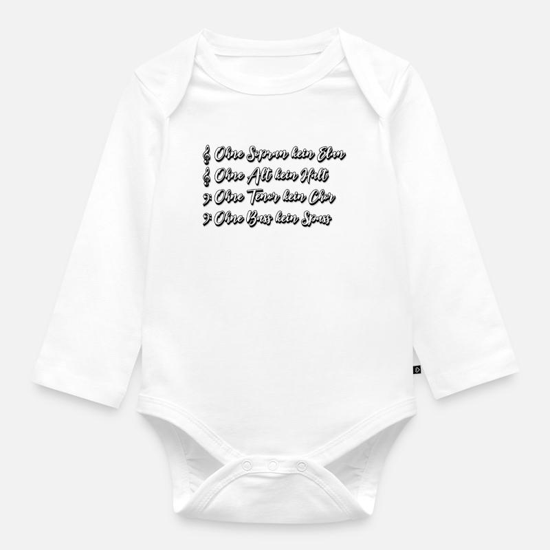 Chœur SATB Dire - Body Bébé bio manches longues - blanc