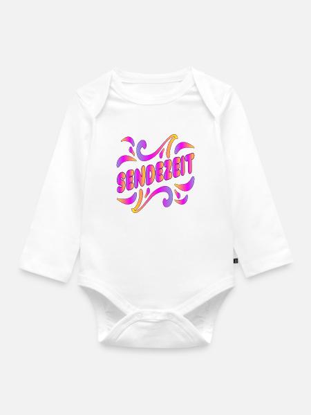 SENDEZEIT - Baby Bio-Langarm-Body - Weiß