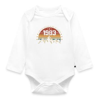 Jahrgang 1983 - Vintage Geburtstagsgeschenk 1983 - Baby Bio-Langarm-Body - Weiß - Vorne