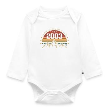 Jahrgang 2003 - Vintage Geburtstagsgeschenk 2003 - Baby Bio-Langarm-Body - Weiß - Vorne