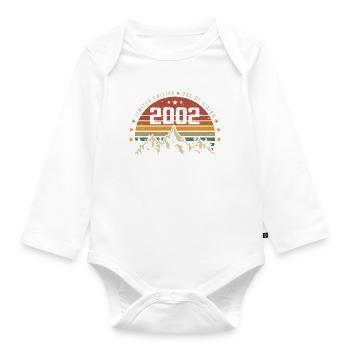 Born in 2002 - Vintage Birthday Gift 2002 - Organic Longsleeve Baby Bodysuit - white - Front