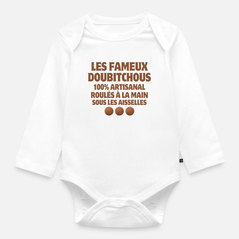 Noël joyeux Noël joyeuses fêtes - Body Bébé bio manches longues - blanc