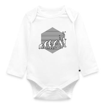 Paddle Racket Paddle Court Men's Paddle - Organic Longsleeve Baby Bodysuit - white - Front