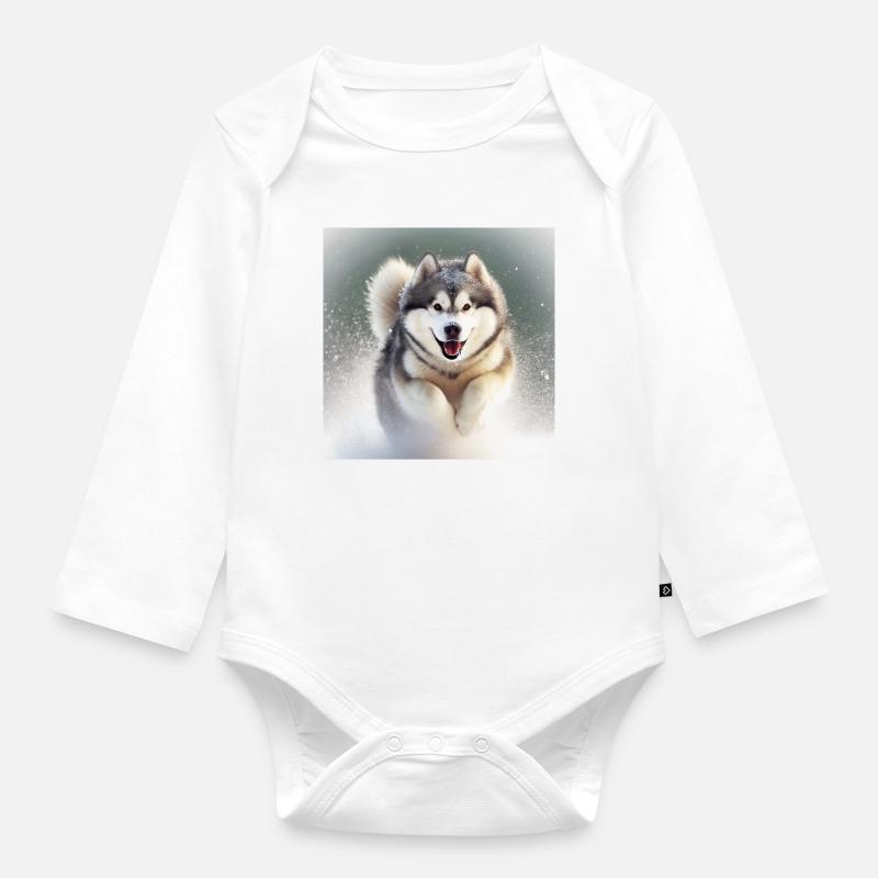 Run - Body Bébé bio manches longues - blanc