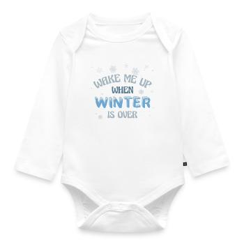 Wake me up when winter is over - Baby Bio-Langarm-Body - Weiß - Vorne