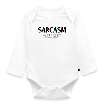 Sarkasmus - Baby Bio-Langarm-Body - Weiß - Vorne