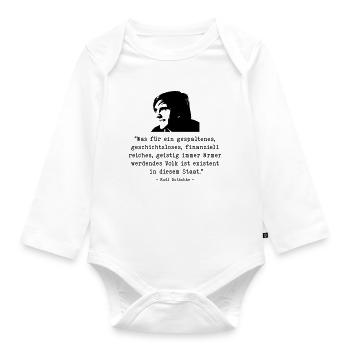 Dutschke Volk - Organic Longsleeve Baby Bodysuit - white - Front