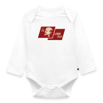 Lenin is alive - Organic Longsleeve Baby Bodysuit - white - Front