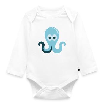 Squid - Organic Longsleeve Baby Bodysuit - white - Front