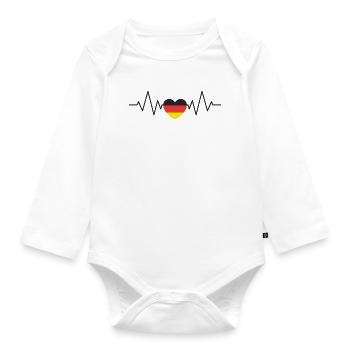 German pulse - Baby Bio-Langarm-Body - Weiß - Vorne