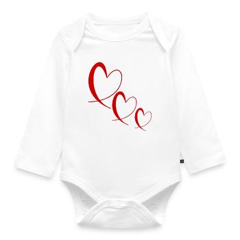 VALENTINSTAG. Junggesellinnenabschied. ICH LIEBE DICH. ICH LIEBE DICH. LIEBE - Baby Bio-Langarm-Body - Weiß - Vorne