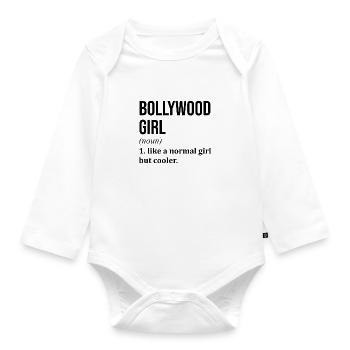 Bollywood Girl Lustiger Spruch - Baby Bio-Langarm-Body - Weiß - Vorne