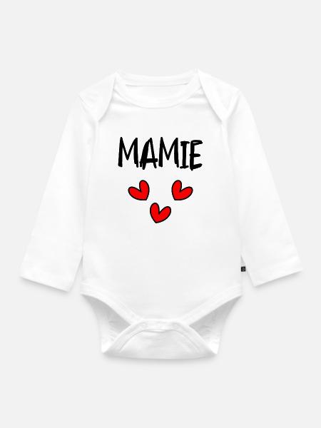 OMA - Baby Bio-Langarm-Body - Weiß