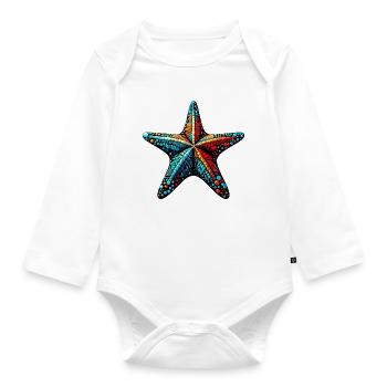 Starfish - Organic Longsleeve Baby Bodysuit - white - Front