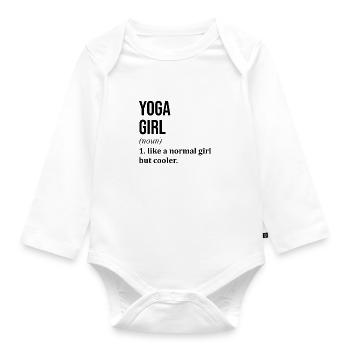 Yoga Yoga Yoga - Body Bébé bio manches longues - blanc - Devant
