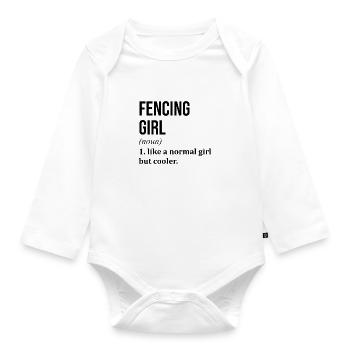 Fechten - Baby Bio-Langarm-Body - Weiß - Vorne