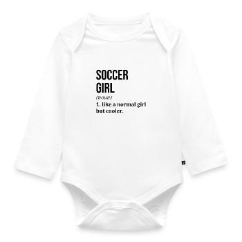 Fußball Fußball Fußball Fußball - Baby Bio-Langarm-Body - Weiß - Vorne