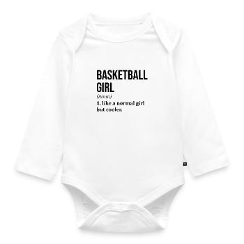 Basketball Basketball Basketball - Organic Longsleeve Baby Bodysuit - white - Front