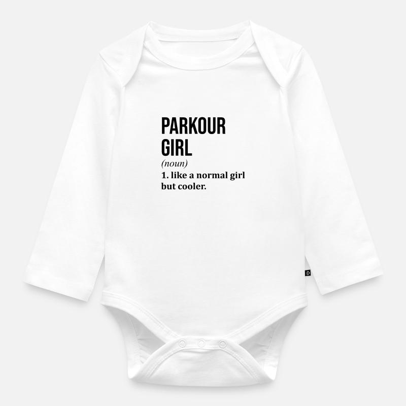 Parkour - Body Bébé bio manches longues - blanc
