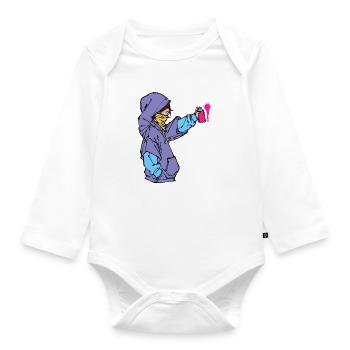 Graffiti Spray Can Art Street Art Sprayer - Organic Longsleeve Baby Bodysuit - white - Front