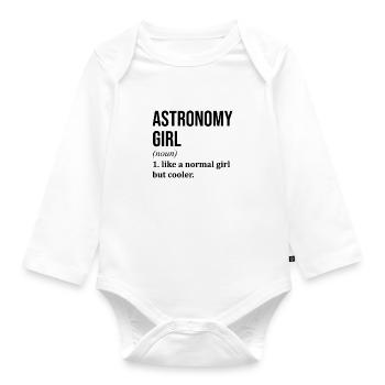 Astronomie Astronomie Astronomie - Body Bébé bio manches longues - blanc - Devant