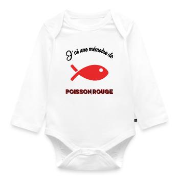 FISH. MEMORY - Organic Longsleeve Baby Bodysuit - white - Front
