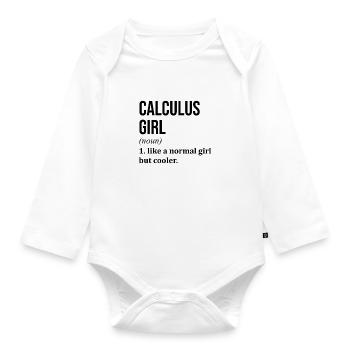 calcul - Body Bébé bio manches longues - blanc - Devant