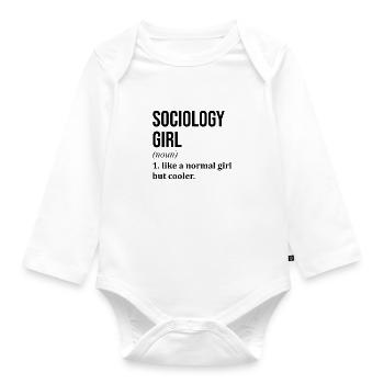 Sociology Sociology Sociology - Organic Longsleeve Baby Bodysuit - white - Front