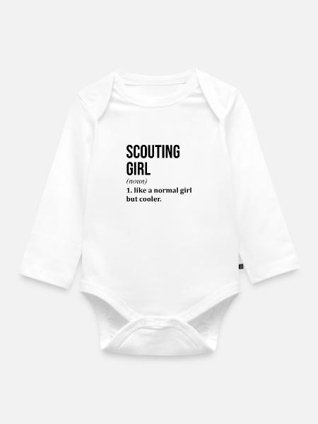 Scout Scout Scout - Organic Longsleeve Baby Bodysuit - white