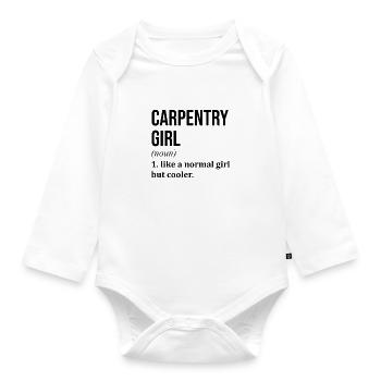 Carpenter Carpenter Carpenter - Organic Longsleeve Baby Bodysuit - white - Front