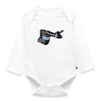 Cordless chisel hammer - Organic Longsleeve Baby Bodysuit - white - Front