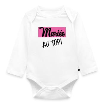 FUTURE MARIEE. EVJF. MARIEE. TEAM. TEAM MARIEE - Body Bébé bio manches longues - blanc - Devant