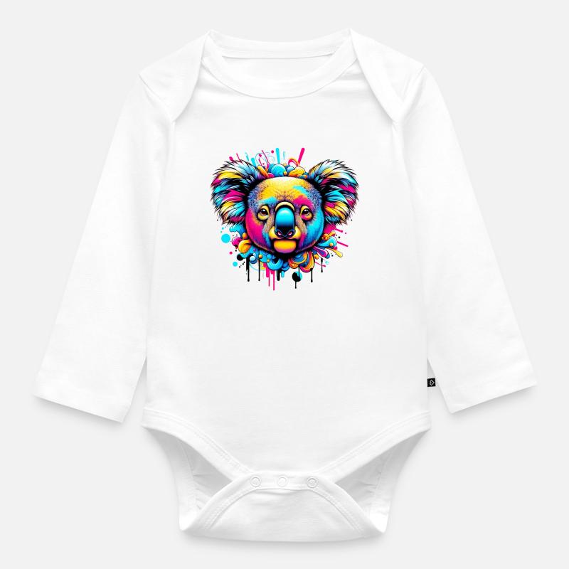 Koala - Baby Bio-Langarm-Body - Weiß