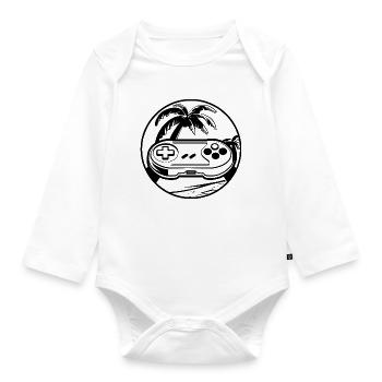 Gamepad - Organic Longsleeve Baby Bodysuit - white - Front