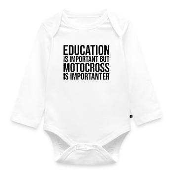 Motocross Motocross Motocross - Baby Bio-Langarm-Body - Weiß - Vorne