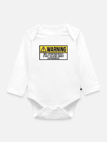 Chihuahua Chihuahua Chihuahua - Baby Bio-Langarm-Body - Weiß