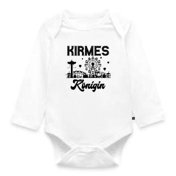 Kirmes Königin Jahrmarkt Rummel Volksfest - Baby Bio-Langarm-Body - Weiß - Vorne