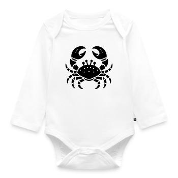 Krebs - Baby Bio-Langarm-Body - Weiß - Vorne